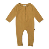 Organic Henley Playsuit - Ochre