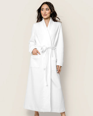 Women's Pima Ophelia Robe in White Jacquard