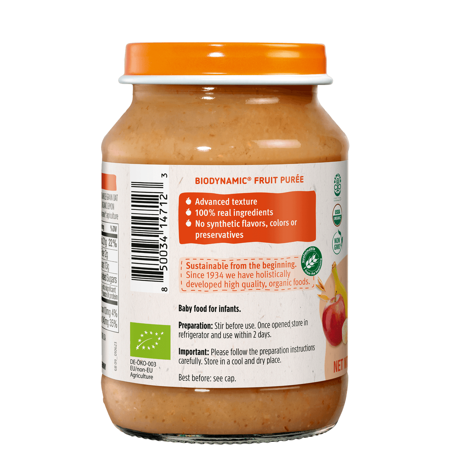 Holle Organic Baby Food Jar - Mixed Fruit with Muesli - 6 Jars