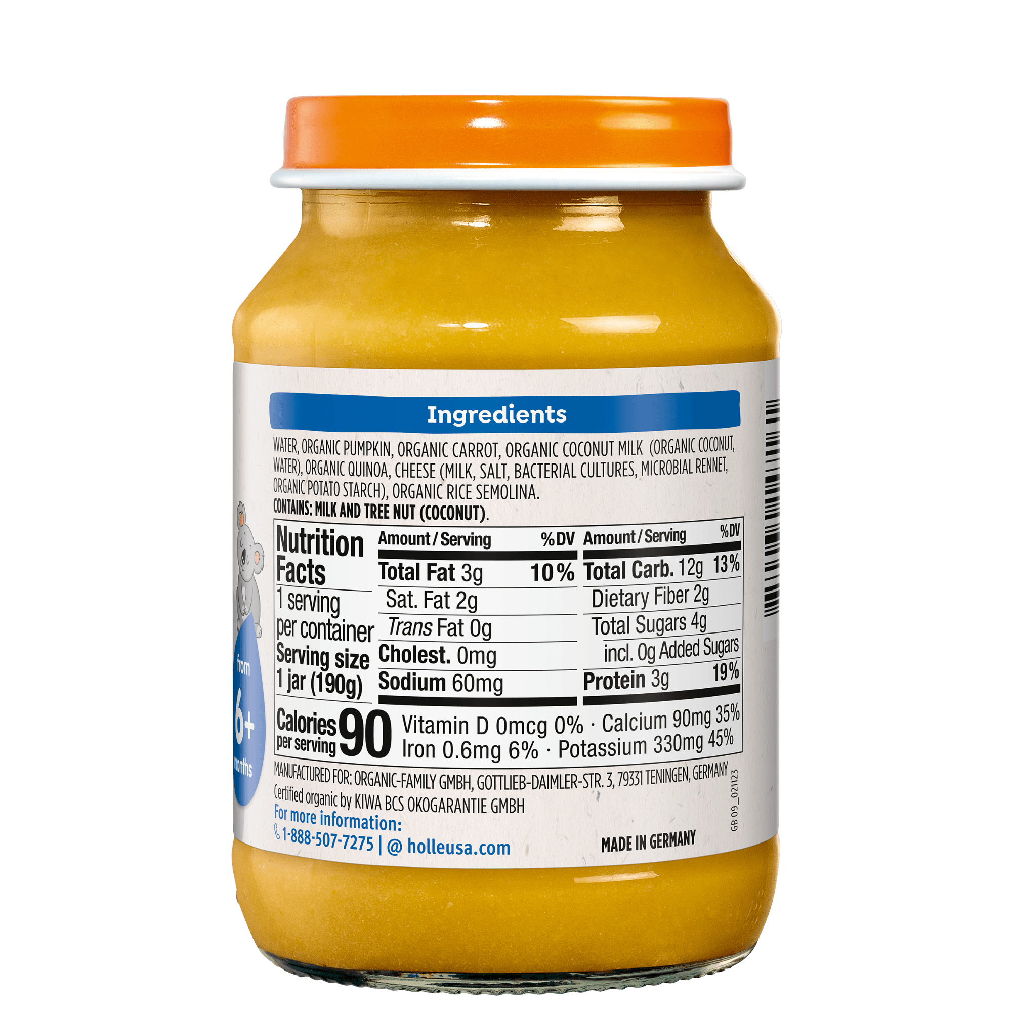 Image of Holle Baby Food Jar - Veggie Curry - 6 Jars