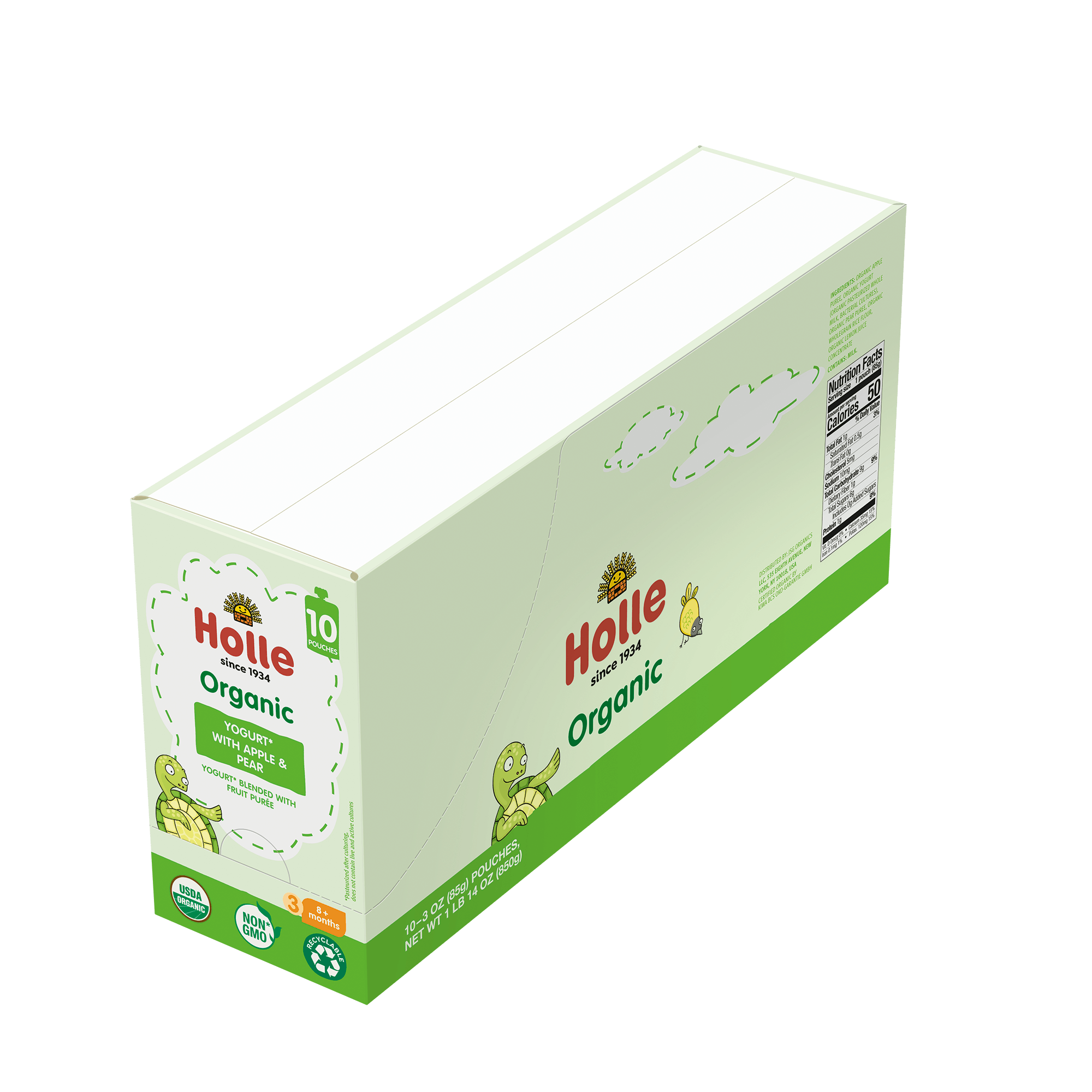 Image of Holle Organic Yogurt Pouches - Apple & Pear