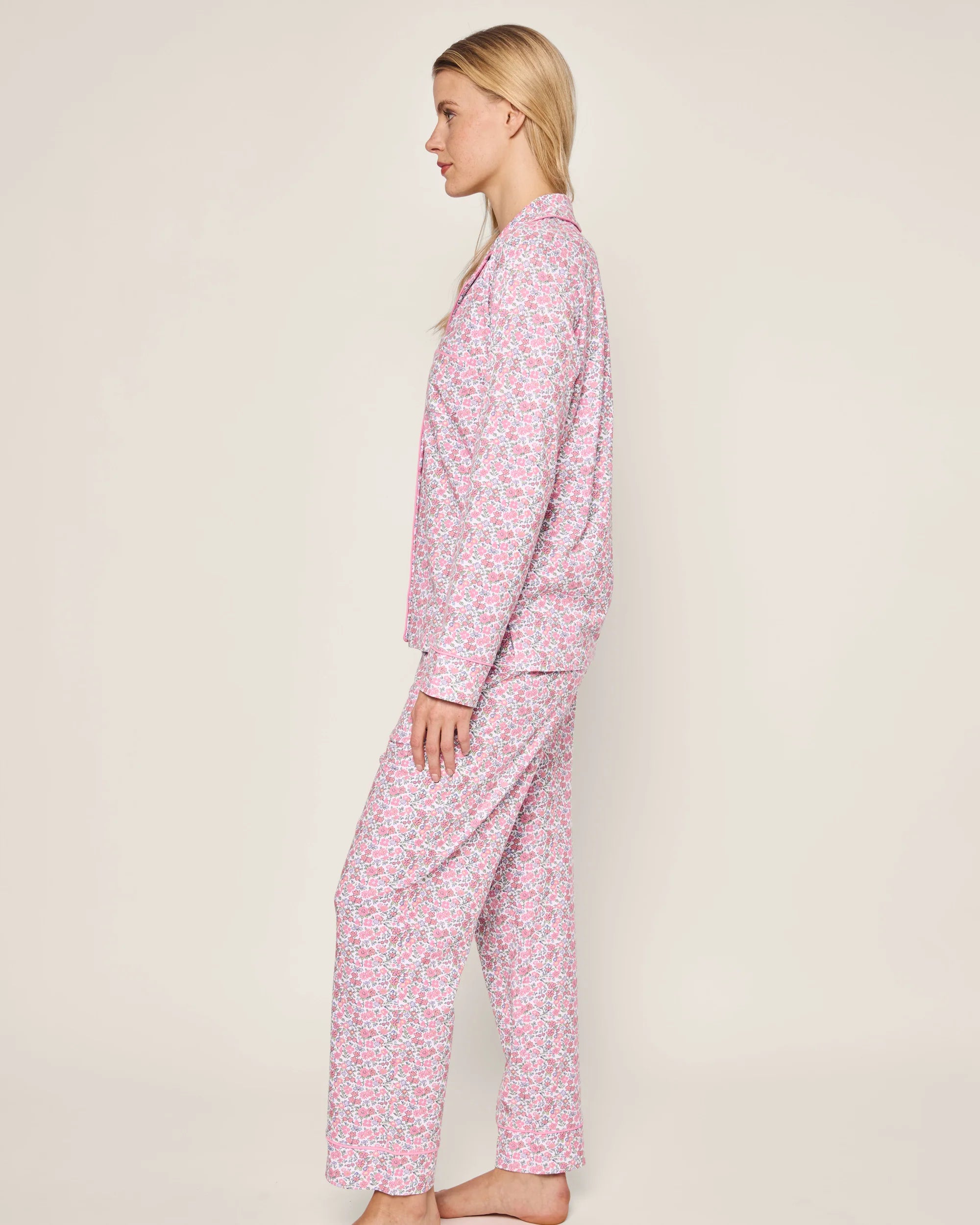 Image of Women's Pima Pajama Set in Fleurs de Rose