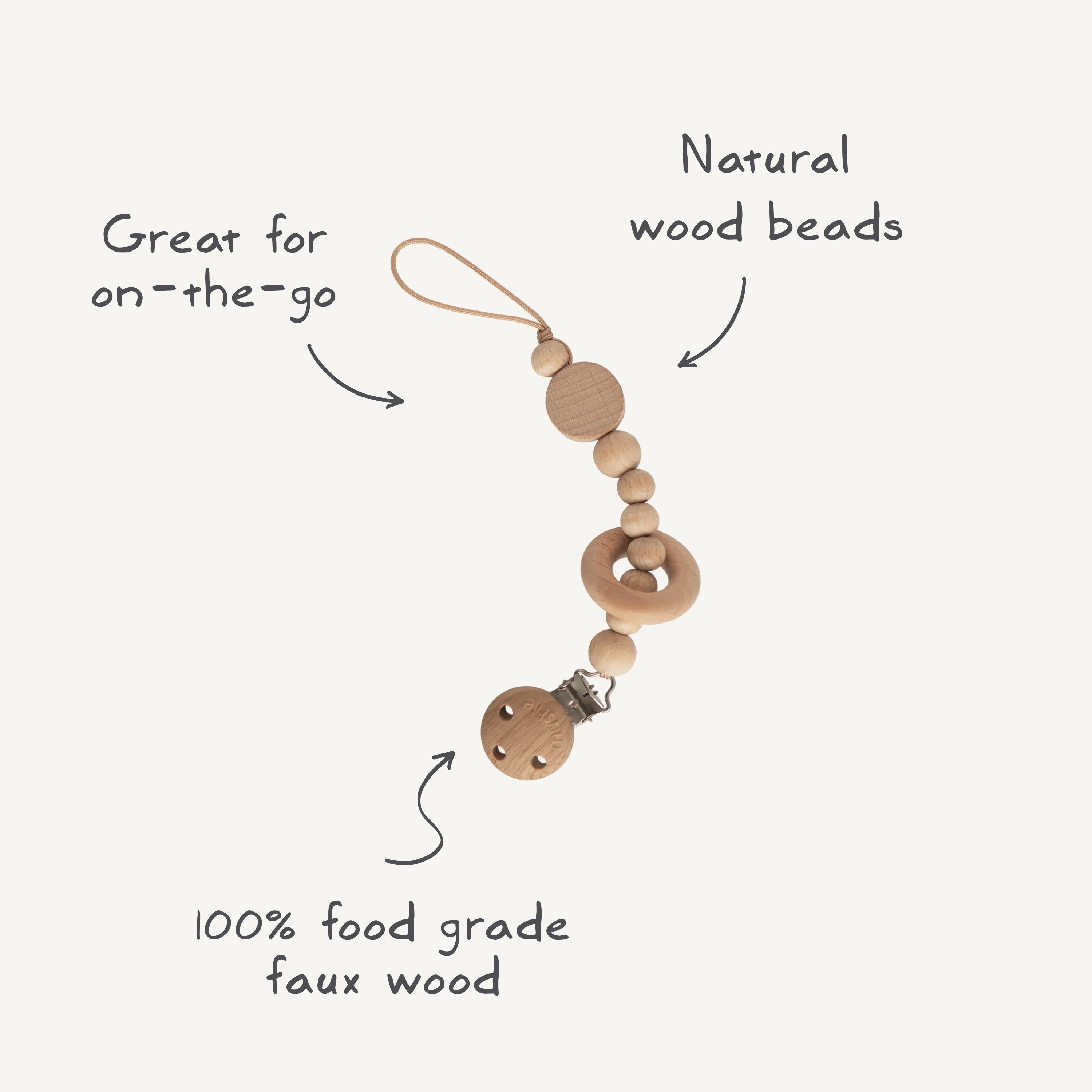 Image of Silicone Pacifier Clip | Mila