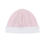 Pink Gingham Baby Hat