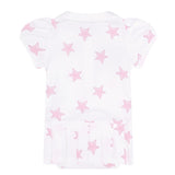 Pink Stars Print Onesie Dress