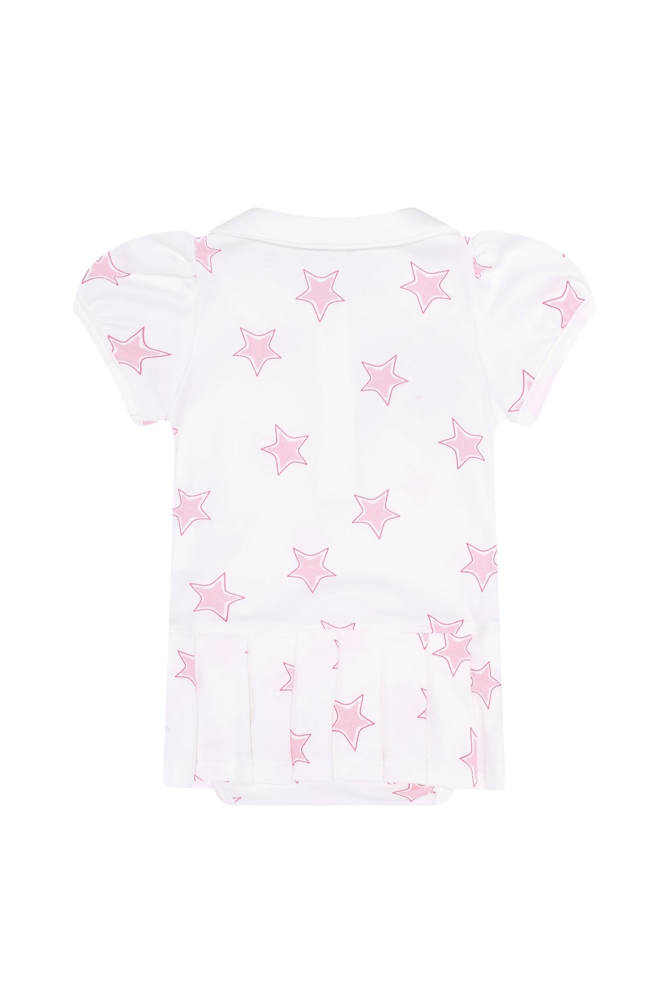 Image of Pink Stars Print Onesie Dress