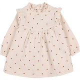 Baby Polka Dots Dress - Sand