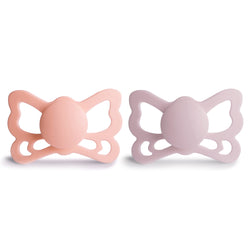 Image of FRIGG Butterfly Anatomical Silicone Pacifier 2-Pack (6-18 Months)