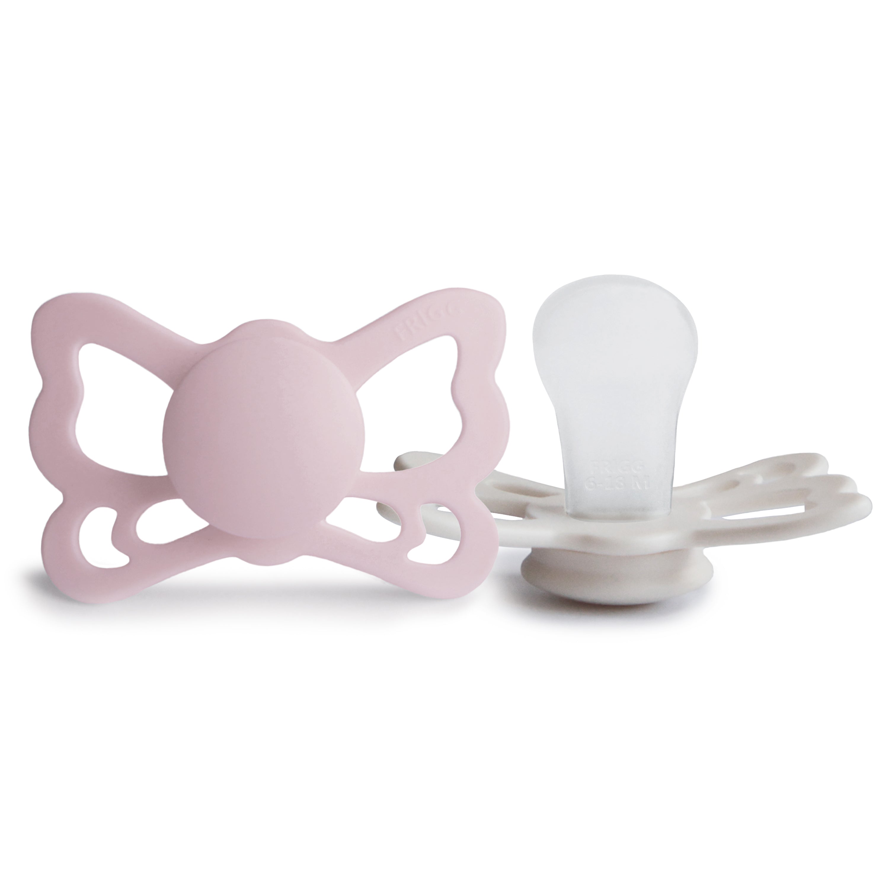 Image of FRIGG Butterfly Anatomical Silicone Pacifier 2-Pack (6-18 Months)