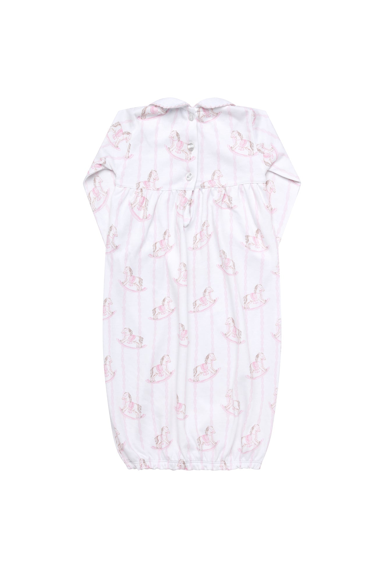 Image of Pink Rocking Horse Smocked Gown