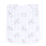 Blue Rocking Horse Feeding Bib