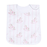 Pink Rocking Horse Feeding Bib