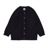 Rib Pocket Cardigan - Dark Navy