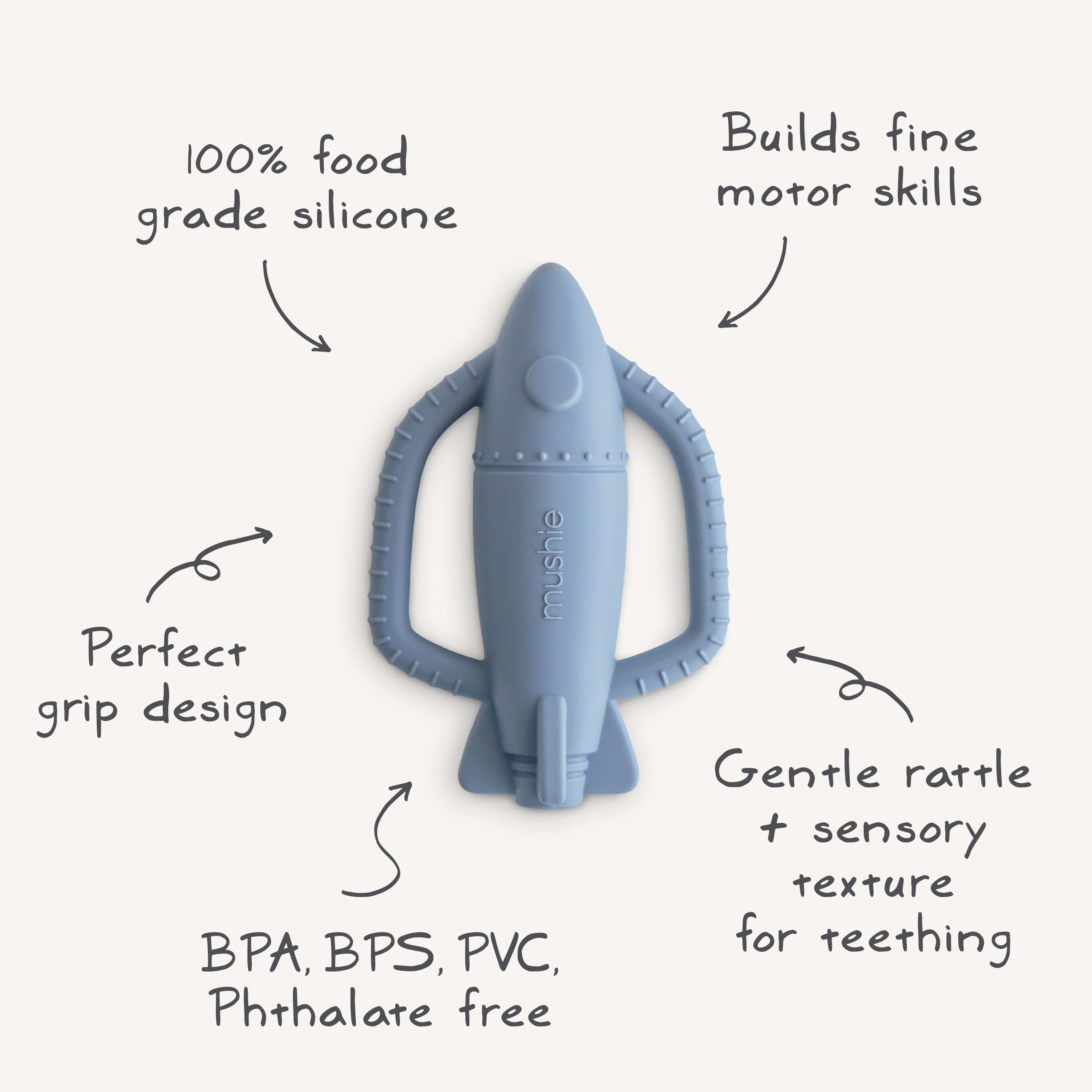 Image of Rocket Rattle Teether