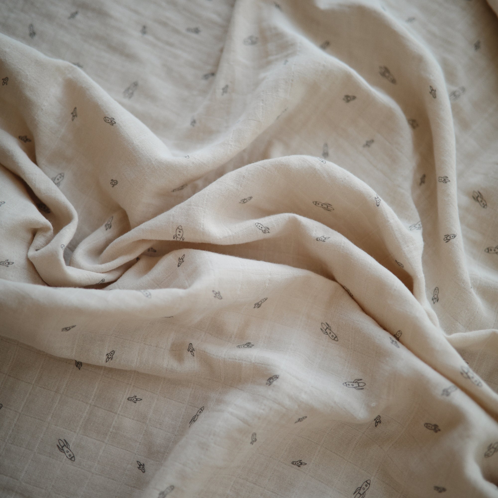 Image of Organic Cotton Muslin Swaddle Blanket