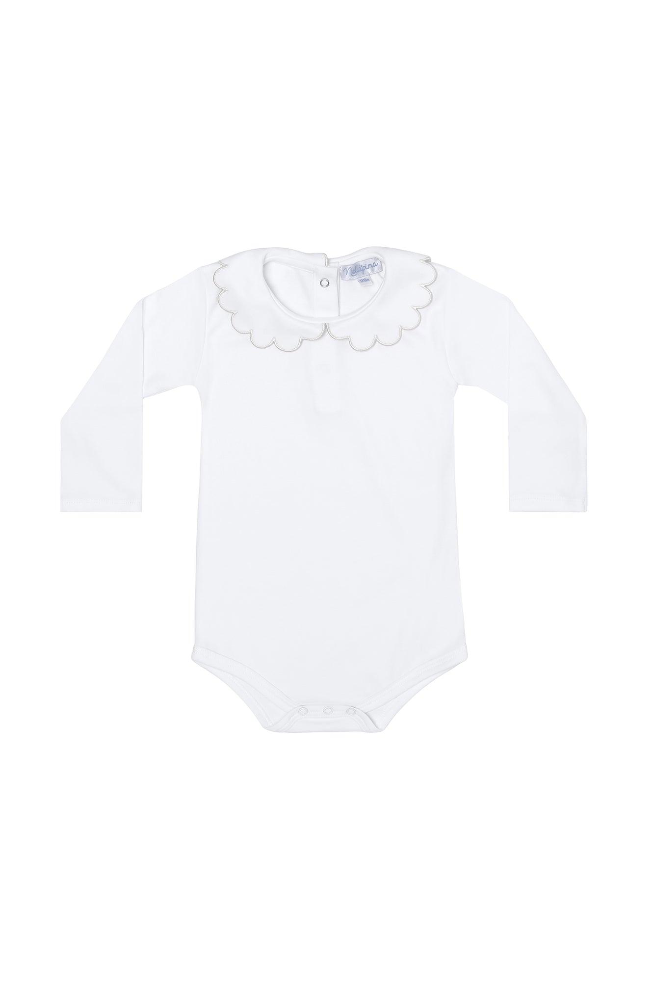 Image of Nella Scallops Long Sleeve Onesie