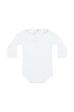 Image of Nella Scallops Long Sleeve Onesie
