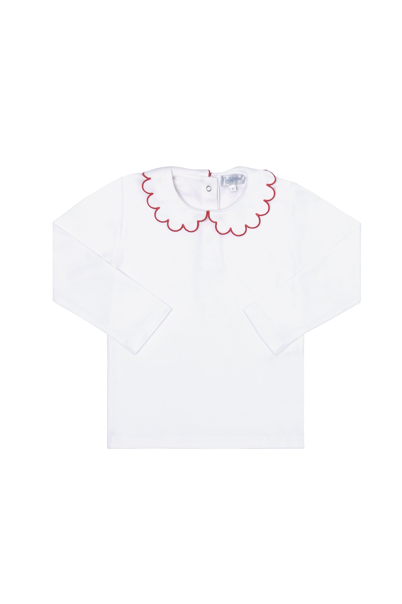 Image of Nella Scallops Long Sleeve Tee