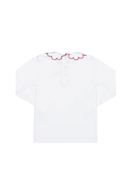 Image of Nella Scallops Long Sleeve Tee