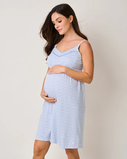Image of Women's Pima Maternity Nightgown in La Mer