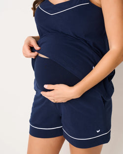 Image of The Basics Maternity Set in Navy