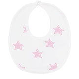 Pink Stars Print Bib