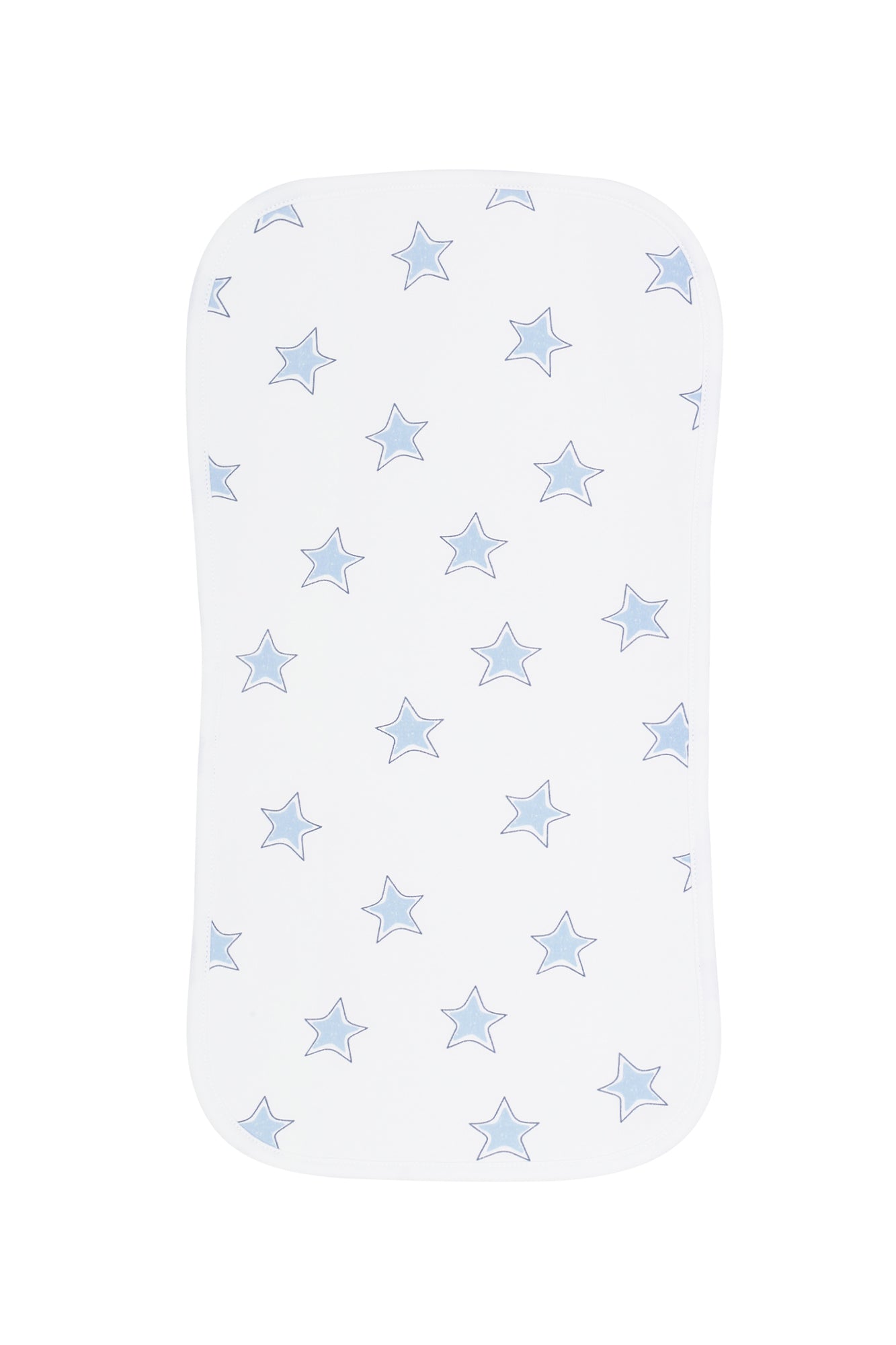 Image of Blue Stars Print Burp Cloth