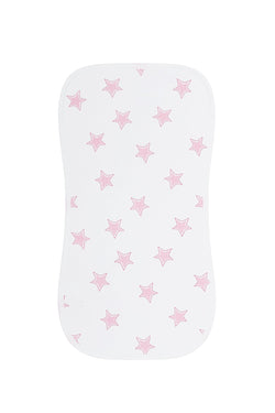 Image of Pink Stars Print Burp Cloth