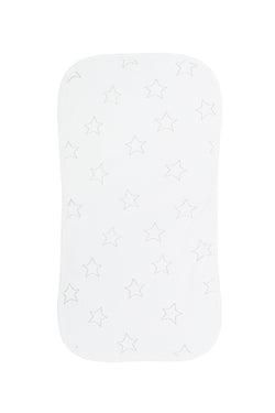 Image of Grey Stars Print Burp Cloth