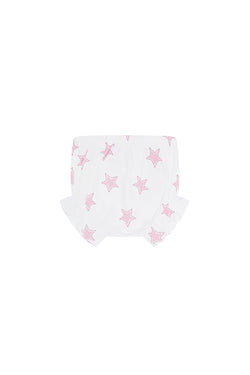 Image of Pink Stars Print Diaper Cover Set
