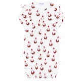 Santa Print Gown