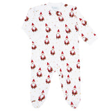 Santa Print Zipper Footie