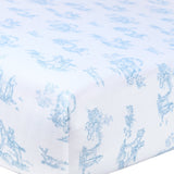 Blue Toile Baby Crib Sheets