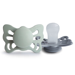 Image of FRIGG Butterfly Anatomical Silicone Pacifier 2-Pack (0-6 Months)