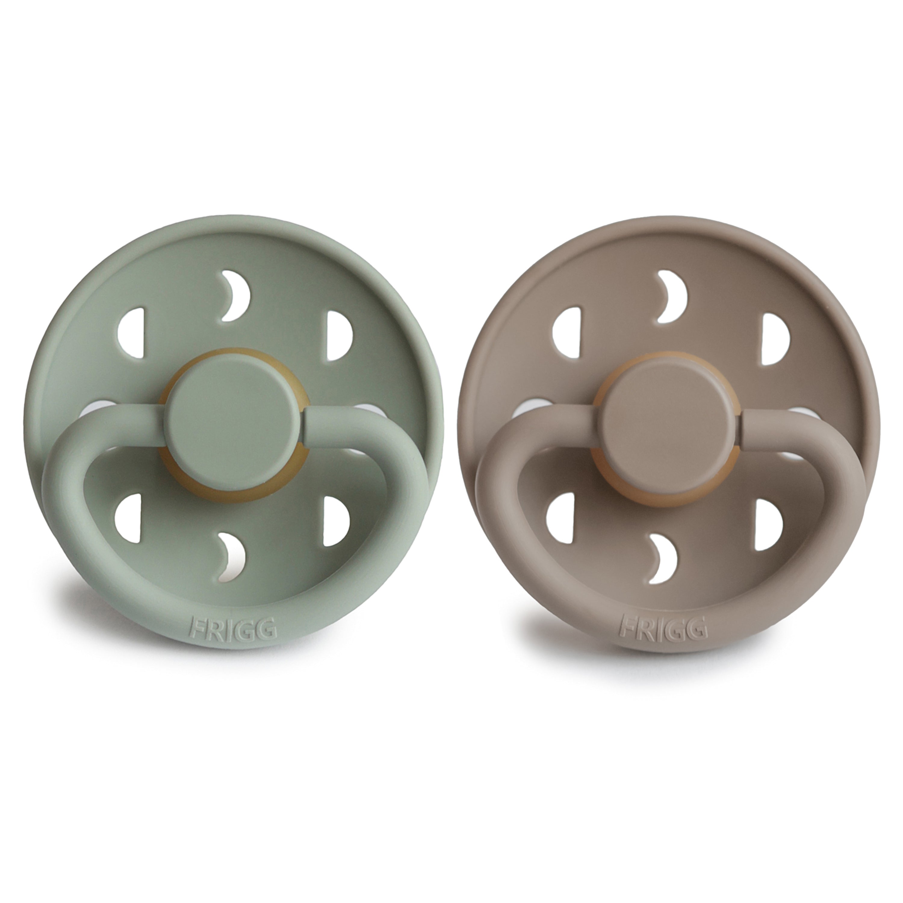 Image of FRIGG Moon Natural Rubber Pacifier 2-Pack
