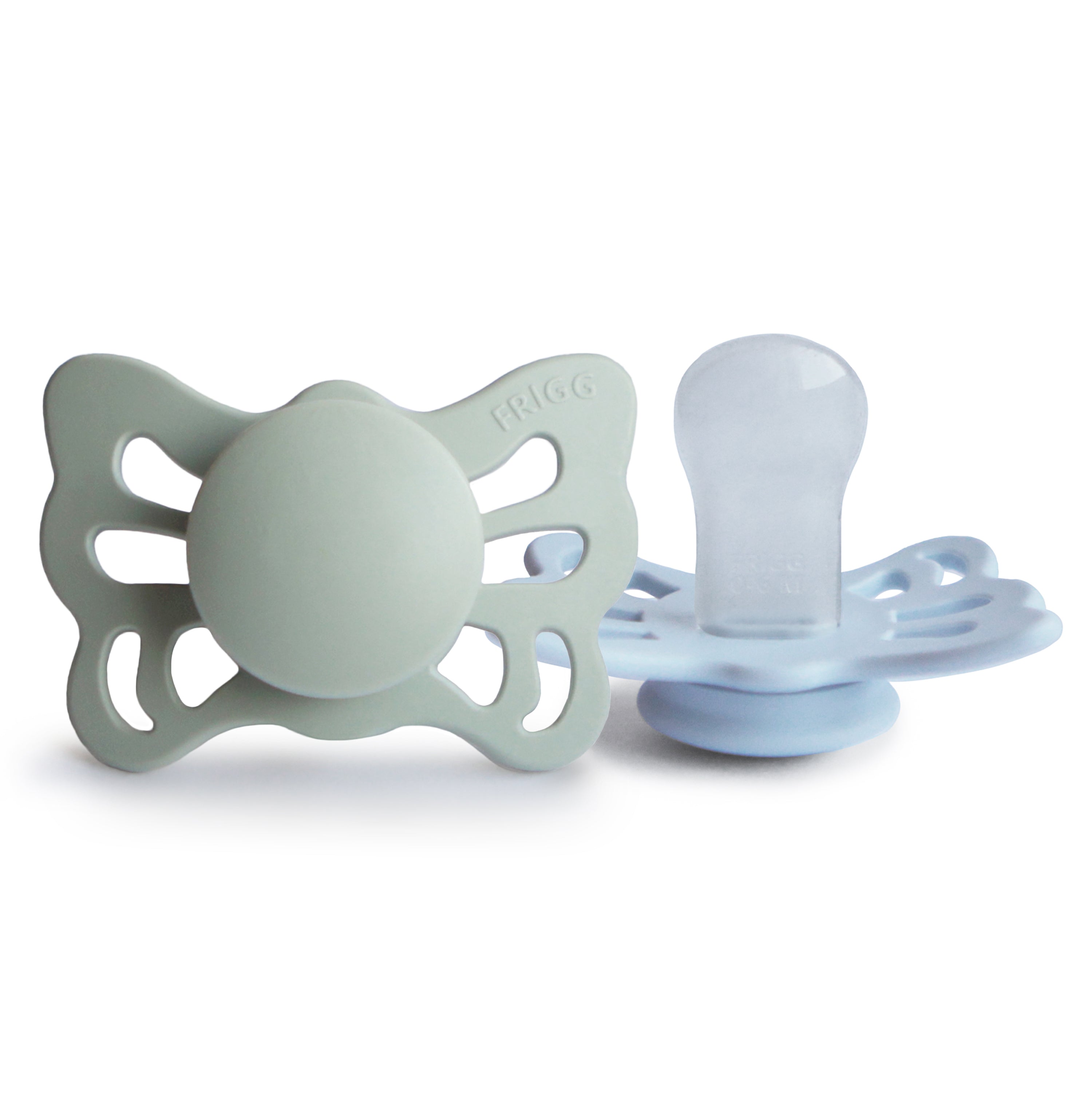 Image of FRIGG Butterfly Anatomical Silicone Pacifier 2-Pack (0-6 Months)
