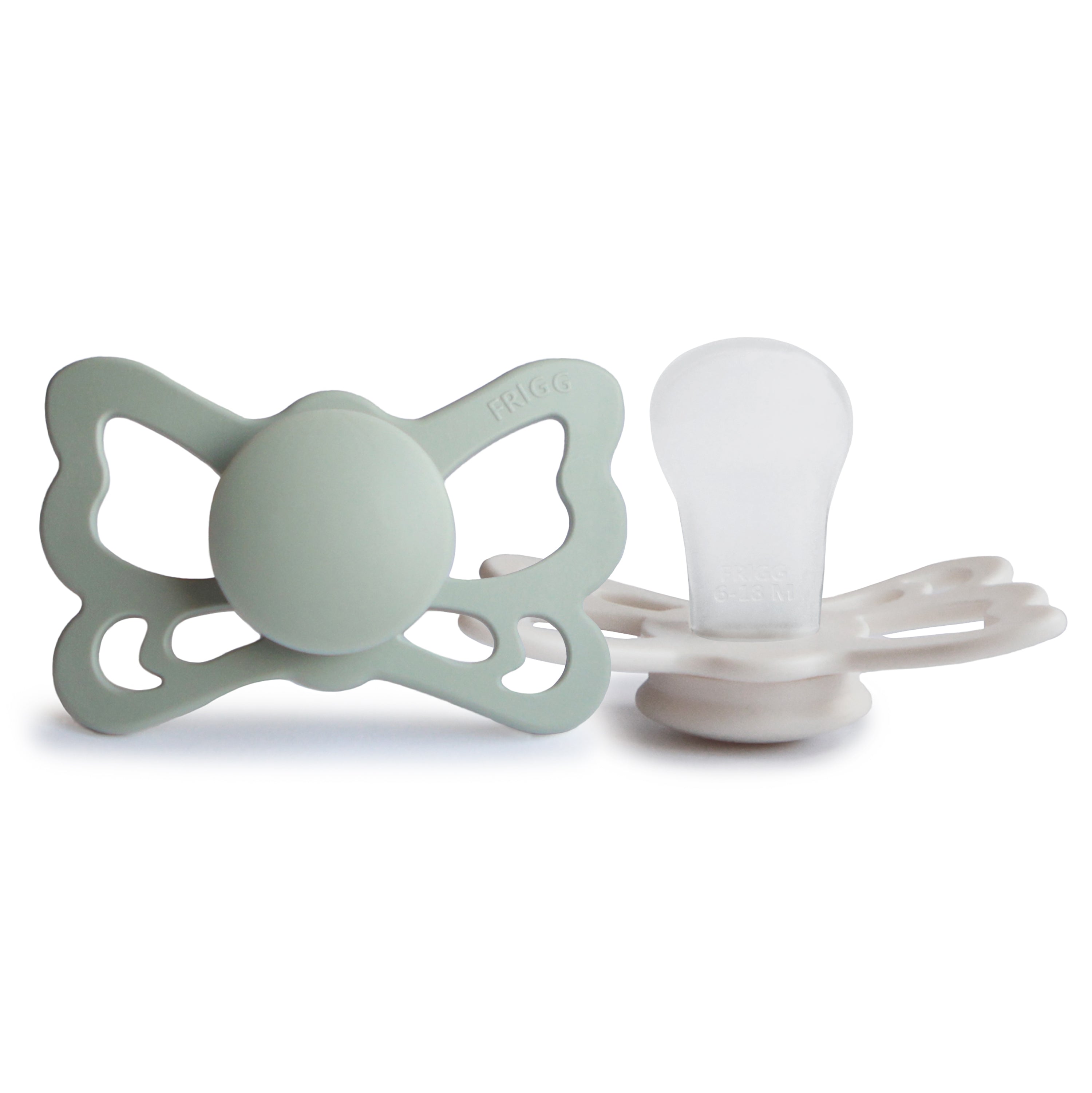 Image of FRIGG Butterfly Anatomical Silicone Pacifier 2-Pack (6-18 Months)