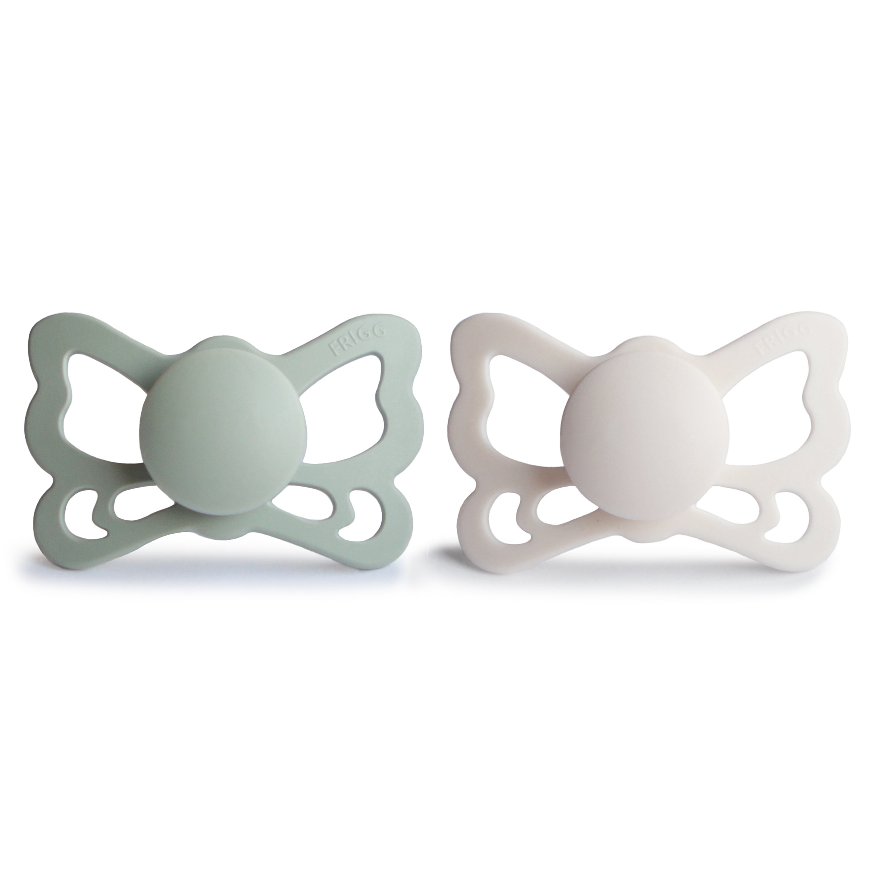 Image of FRIGG Butterfly Anatomical Silicone Pacifier 2-Pack (6-18 Months)