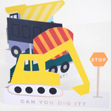 Construction Vehicles Birthday Card