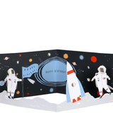 3D Space Scene Birthday Card