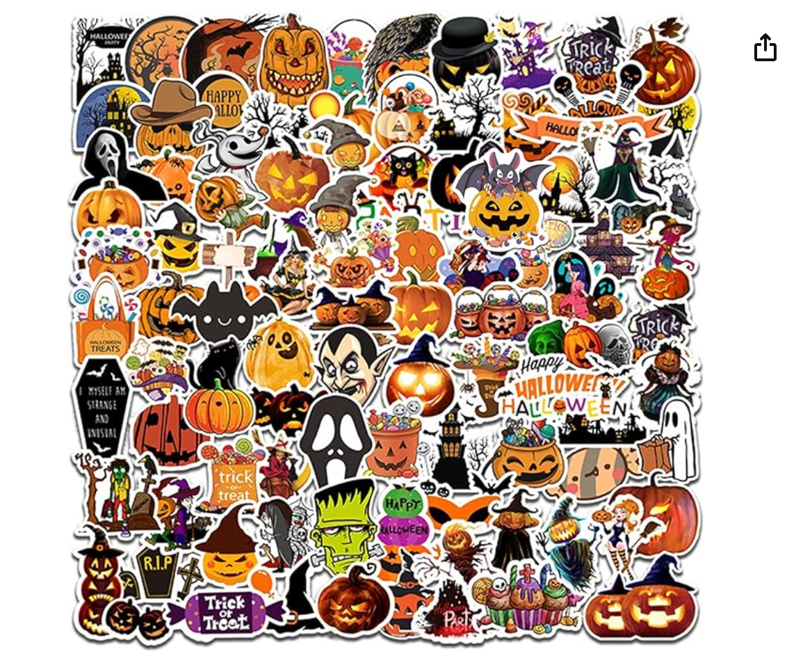 100 halloween stickers