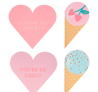 Ice Cream Valentine's Cards (x12)