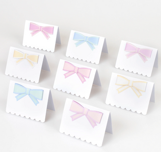 Pastel Bow Place Cards (x8)