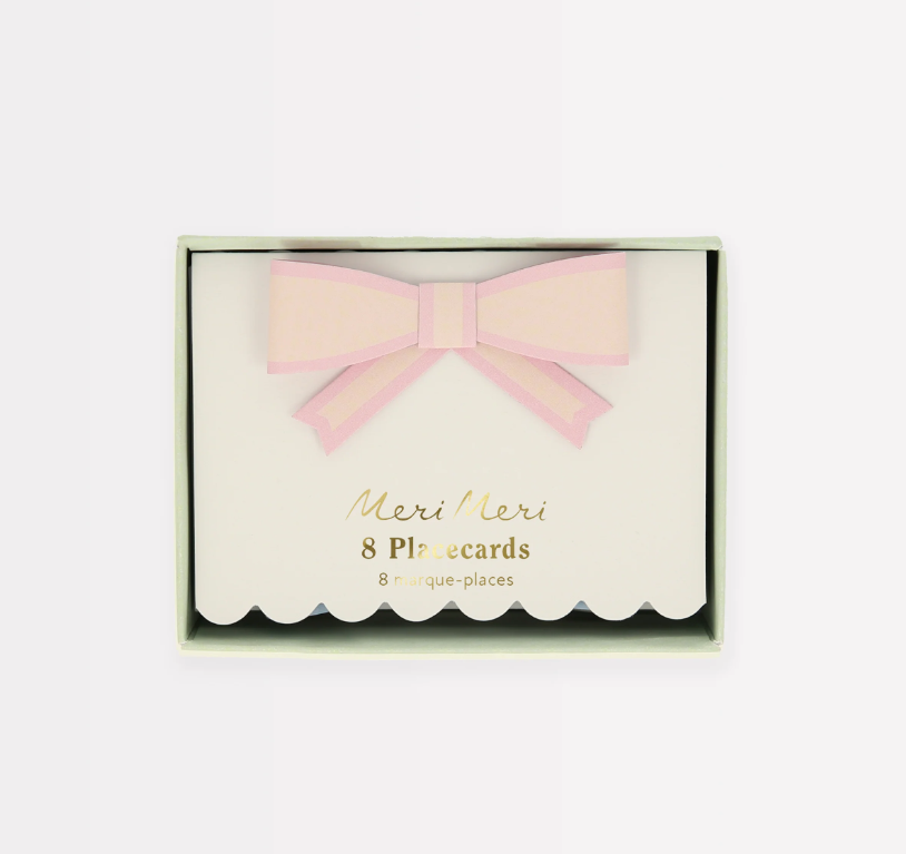 Pastel Bow Place Cards (x8)