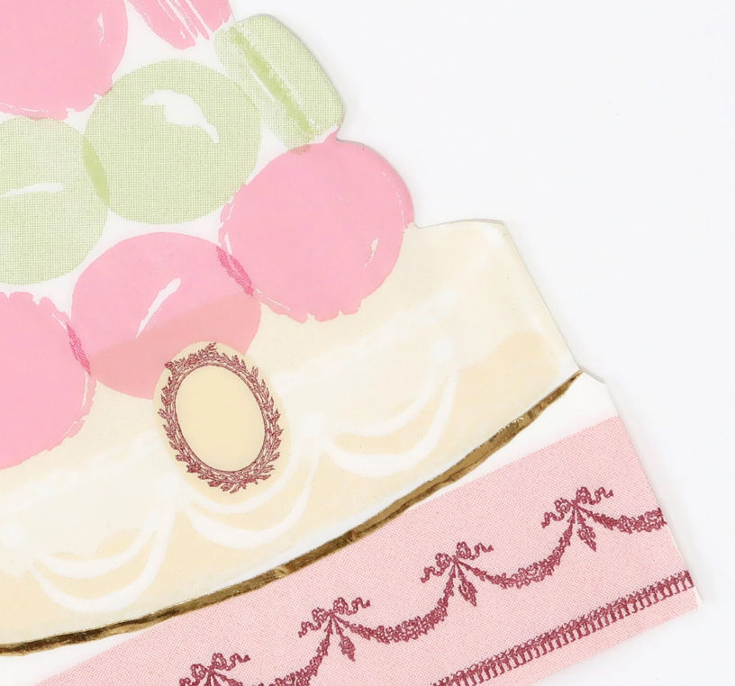 Meri Meri x Ladurée Paris Macaron Pyramid Napkins (x16)
