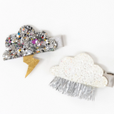 Sparkly Weather Hair Clips (x4)