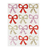 Glitter Bow Stickers (x8 sheets)