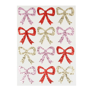 Glitter Bow Stickers (x8 sheets)