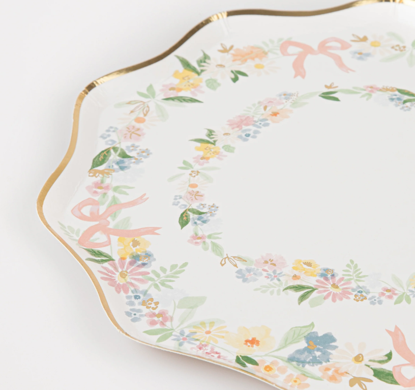 Elegant Floral Side Plates (x8)