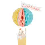 Air Balloon Honeycomb Birthday Card